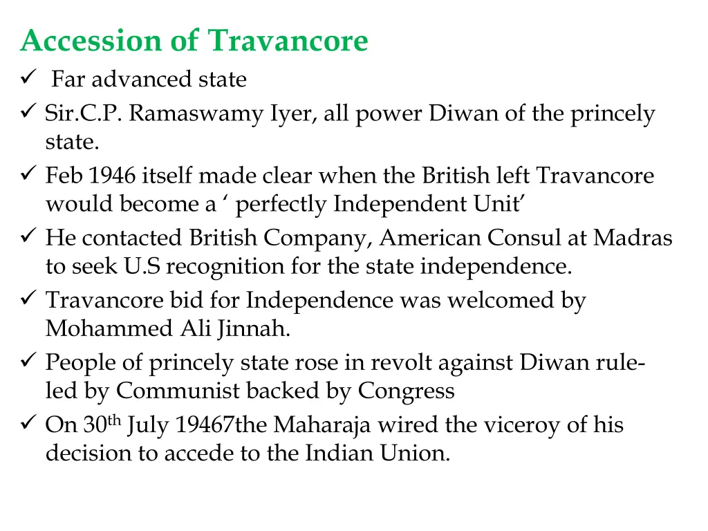 accession of travancore far advanced state