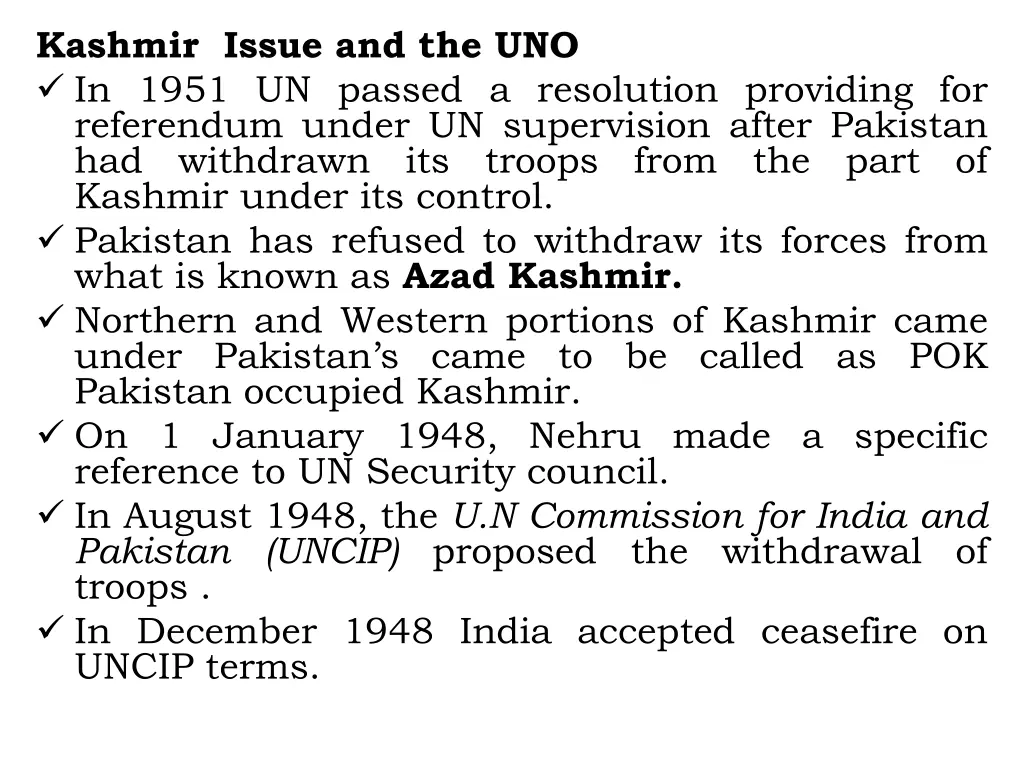 kashmir issue and the uno in 1951 un passed