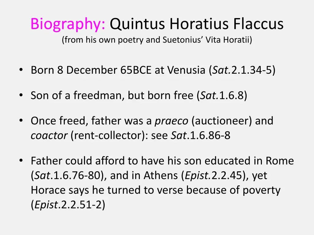 biography quintus horatius flaccus from