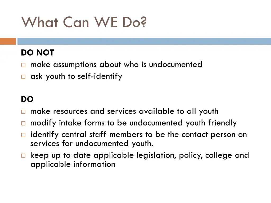 what can we do