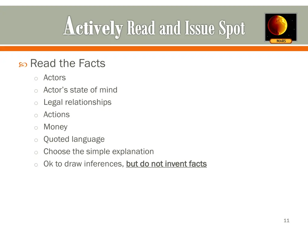 a ctively read and issue spot 1