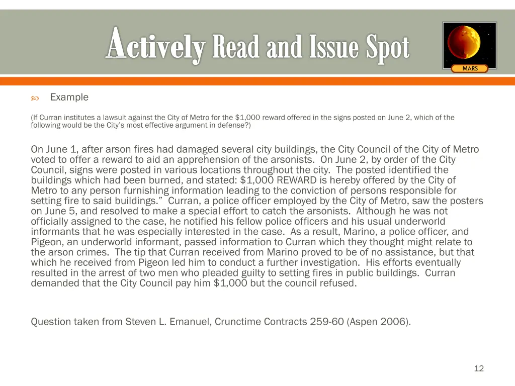 a ctively read and issue spot 2