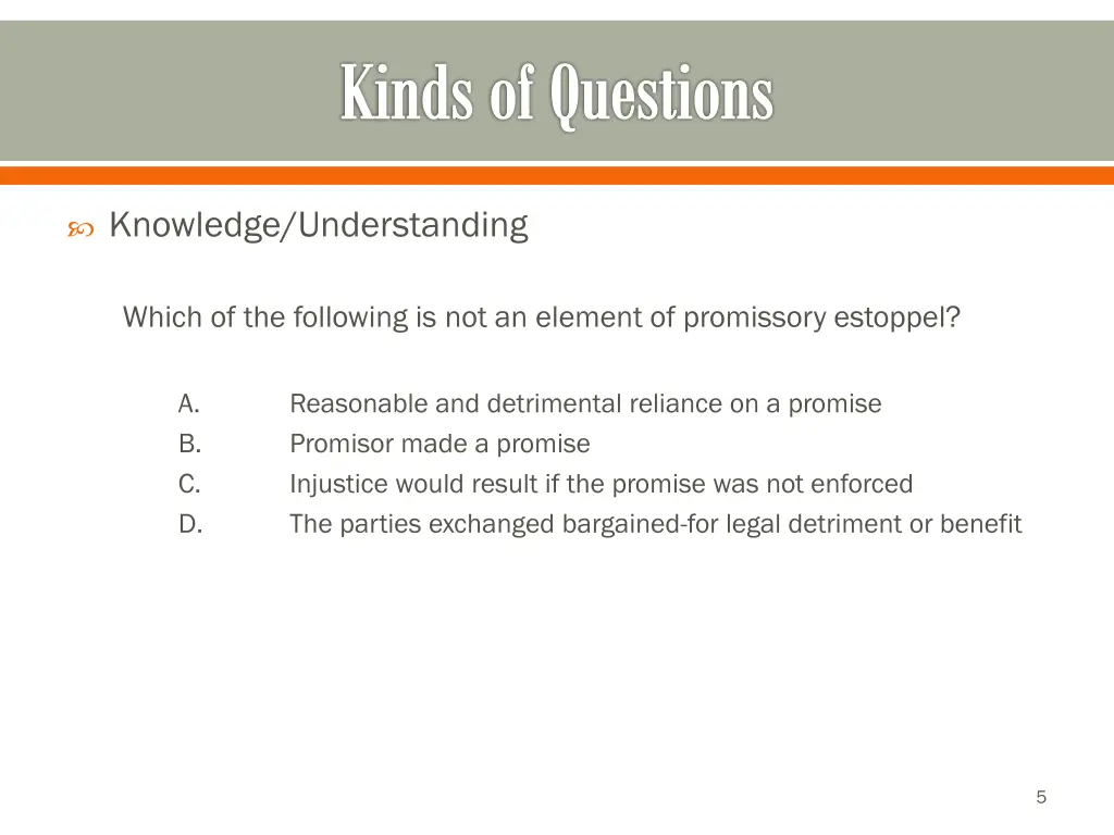 kinds of questions 1