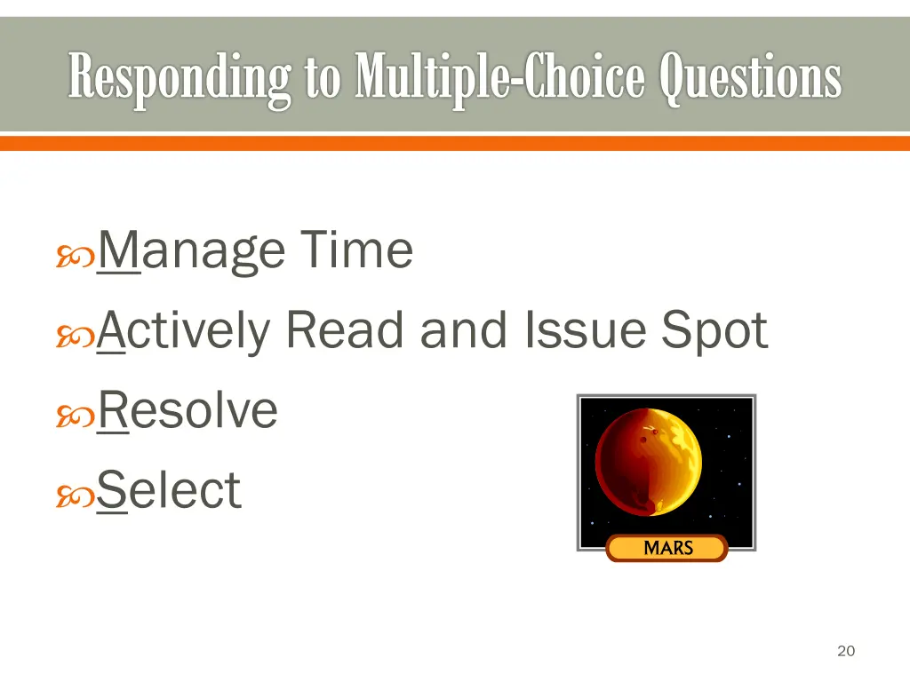 responding to multiple choice questions 1