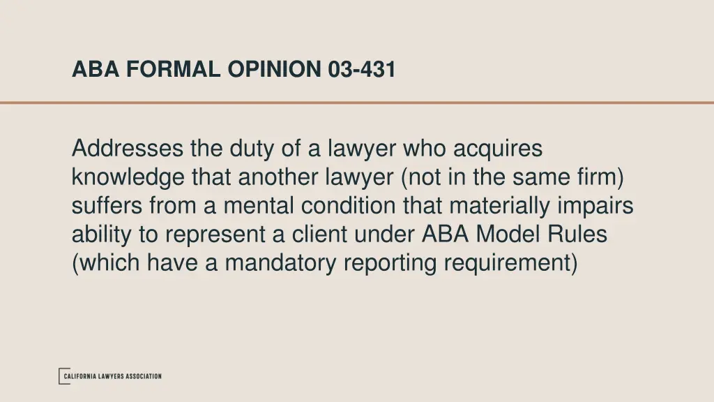 aba formal opinion 03 431