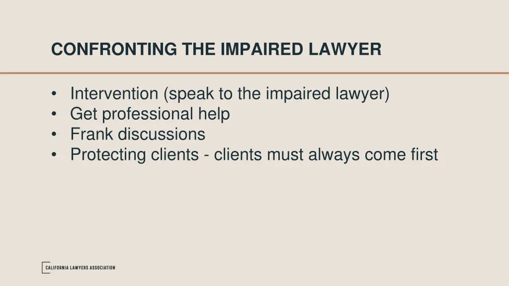 confronting the impaired lawyer