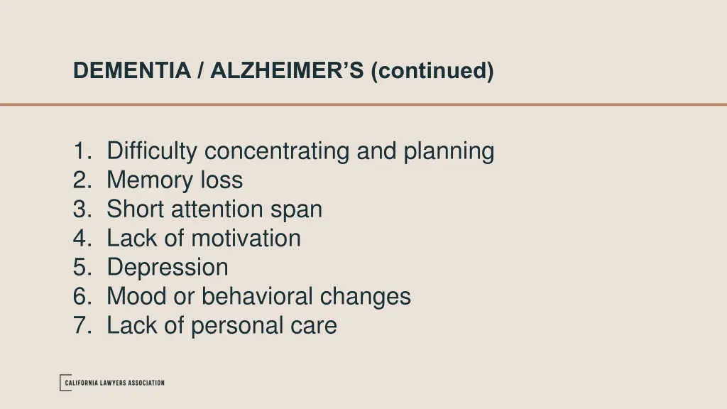 dementia alzheimer s continued
