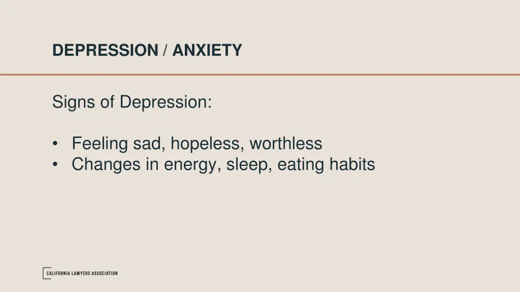 depression anxiety