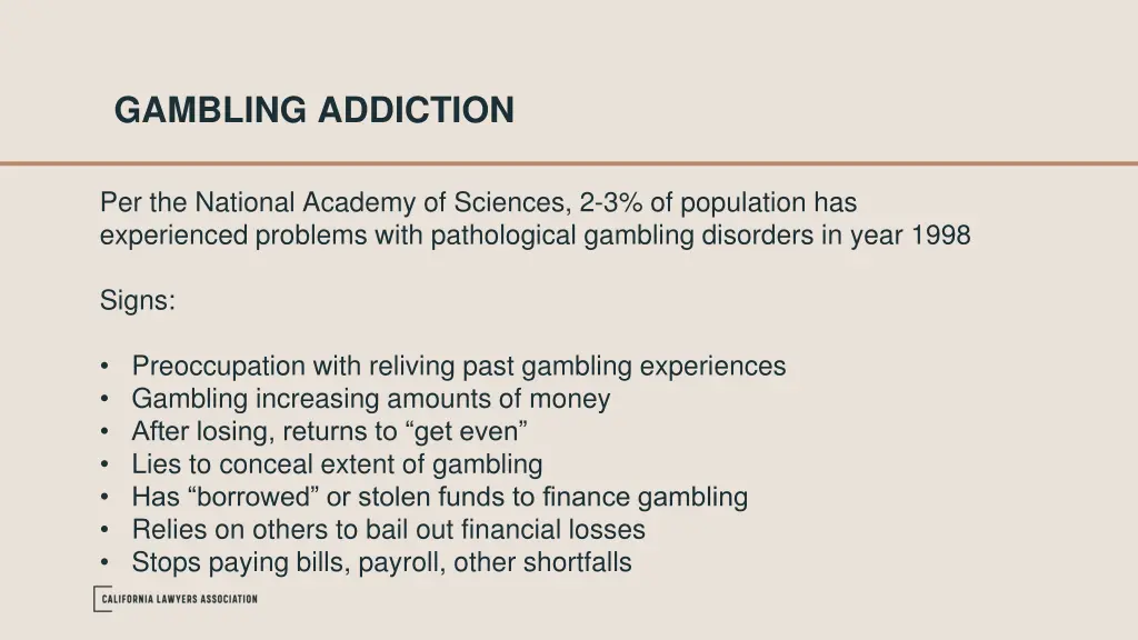 gambling addiction