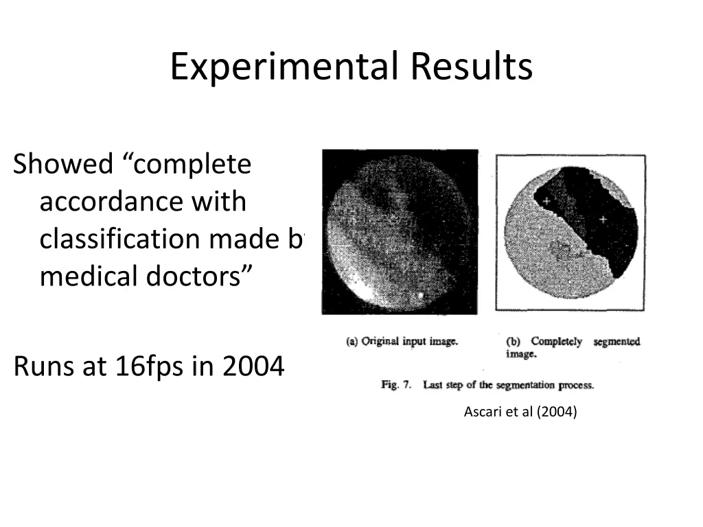 experimental results