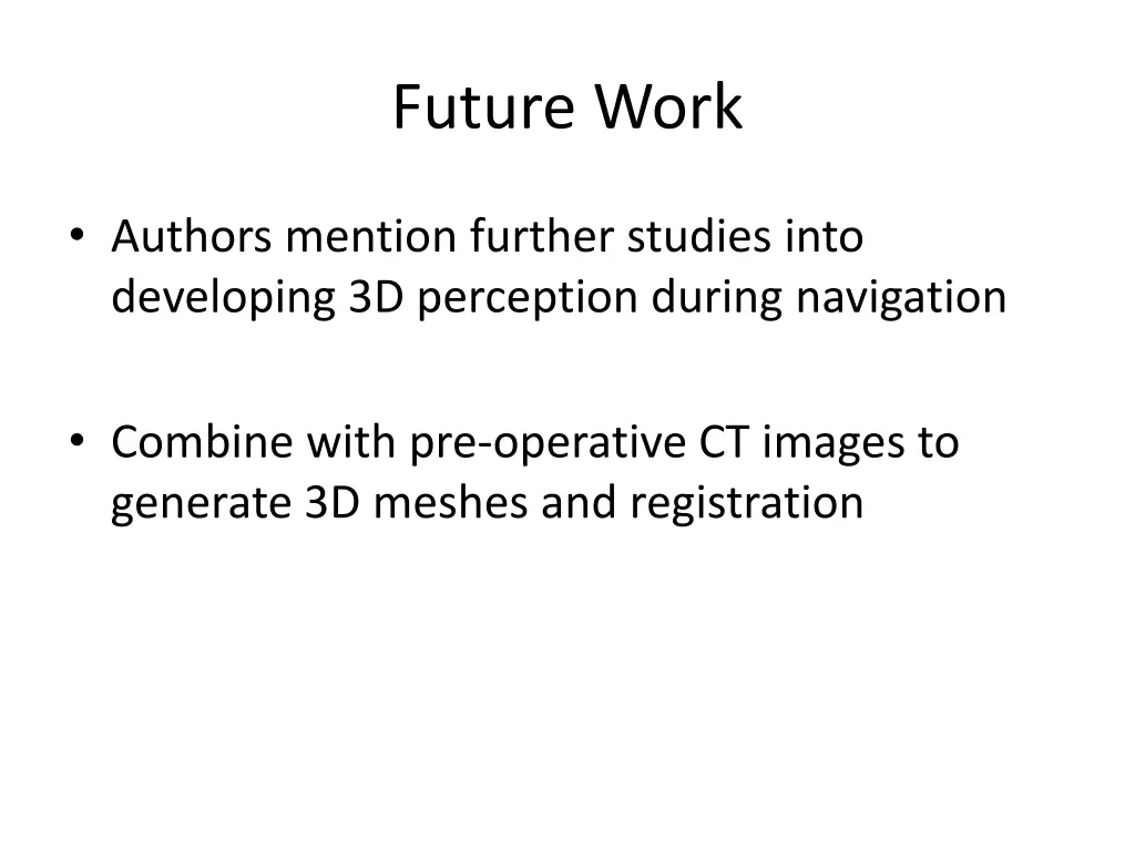 future work