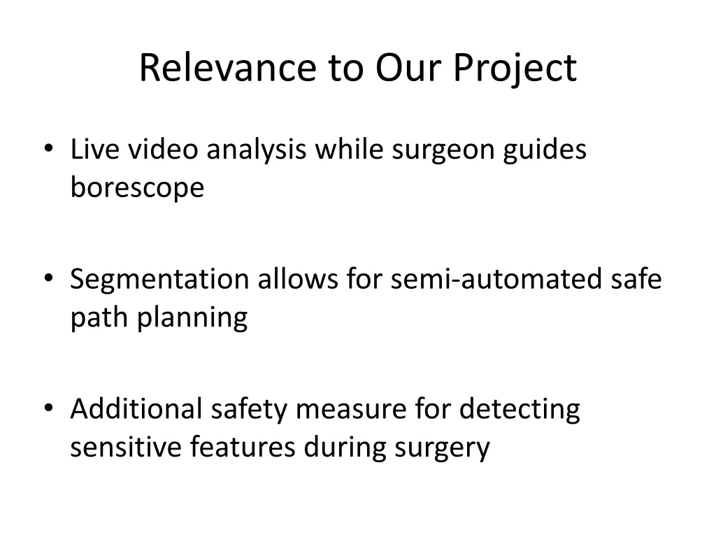relevance to our project