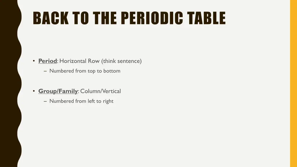 back to the periodic table