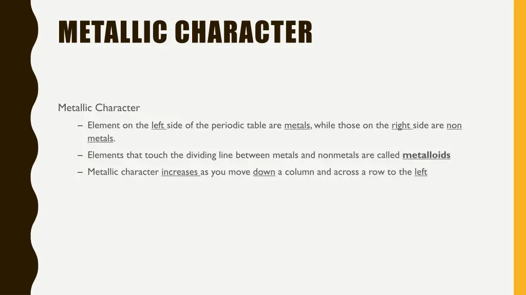 metallic character