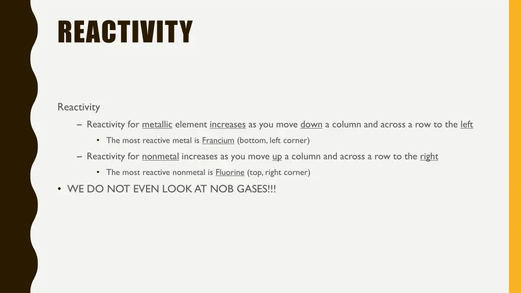 reactivity