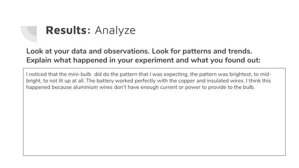 results analyze
