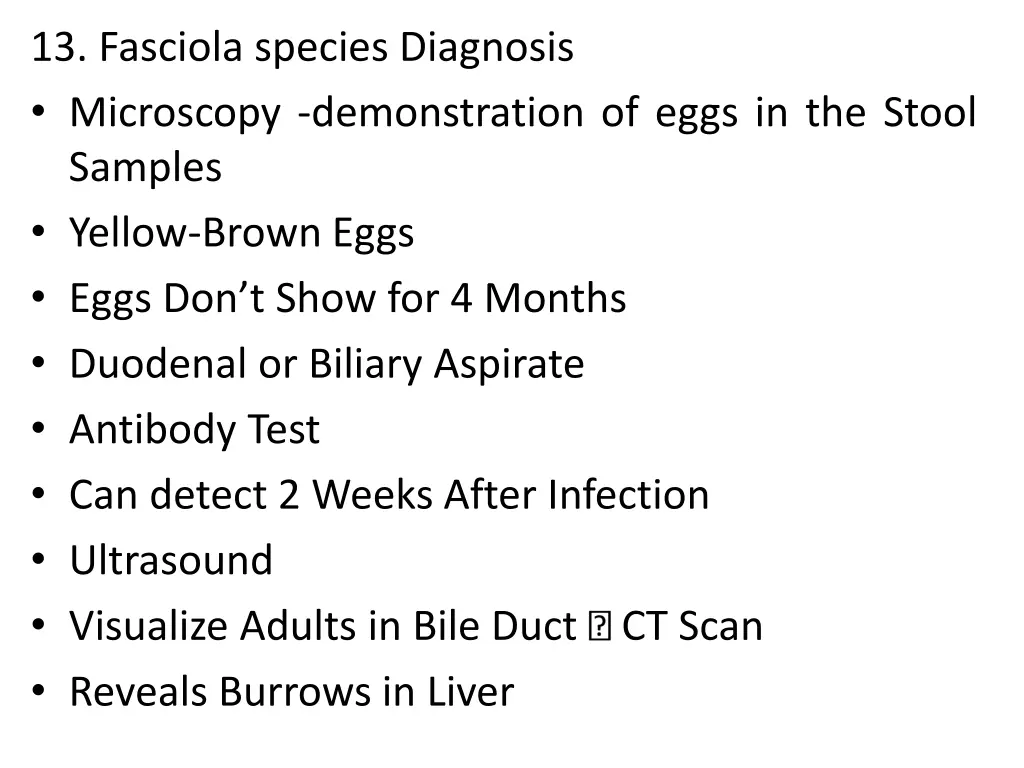 13 fasciola species diagnosis microscopy