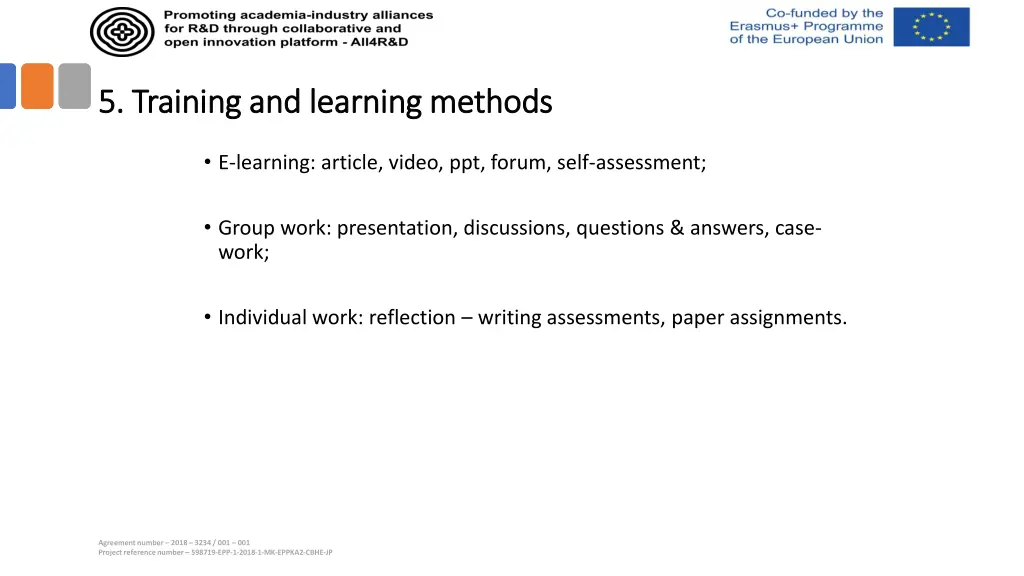 5 training and learning methods 5 training