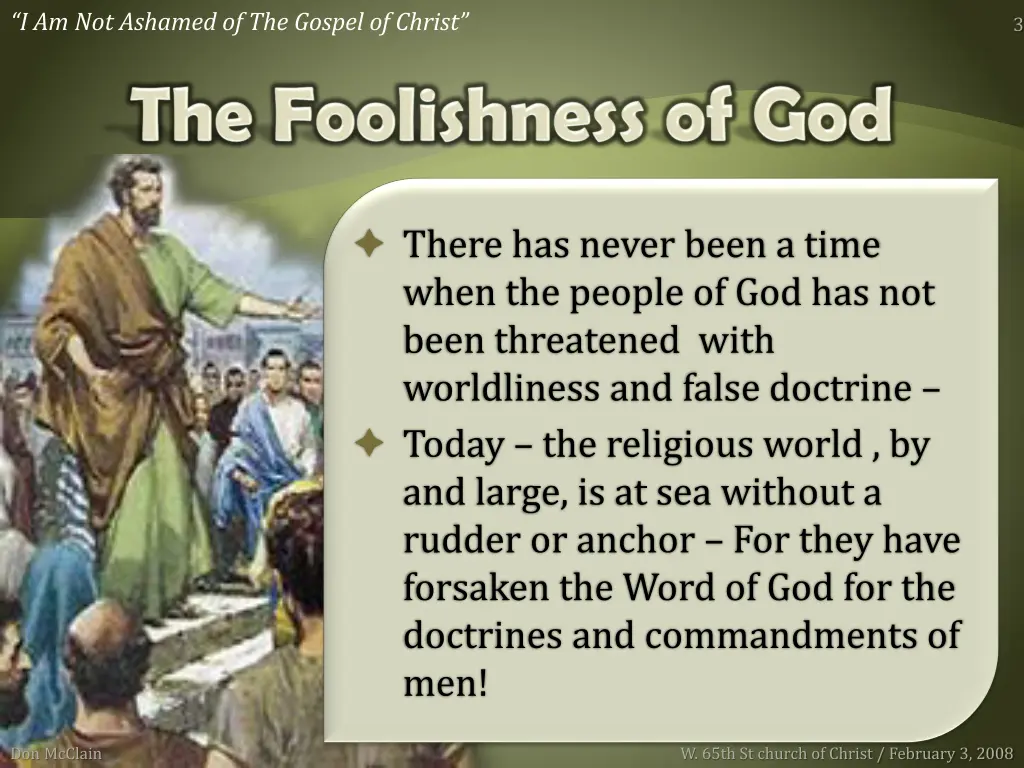 i am not ashamed of the gospel of christ 2