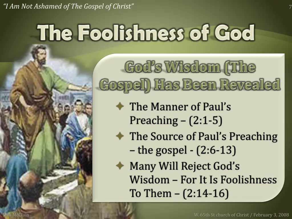 i am not ashamed of the gospel of christ 6