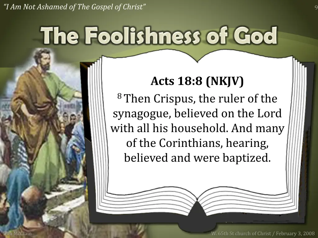 i am not ashamed of the gospel of christ 8