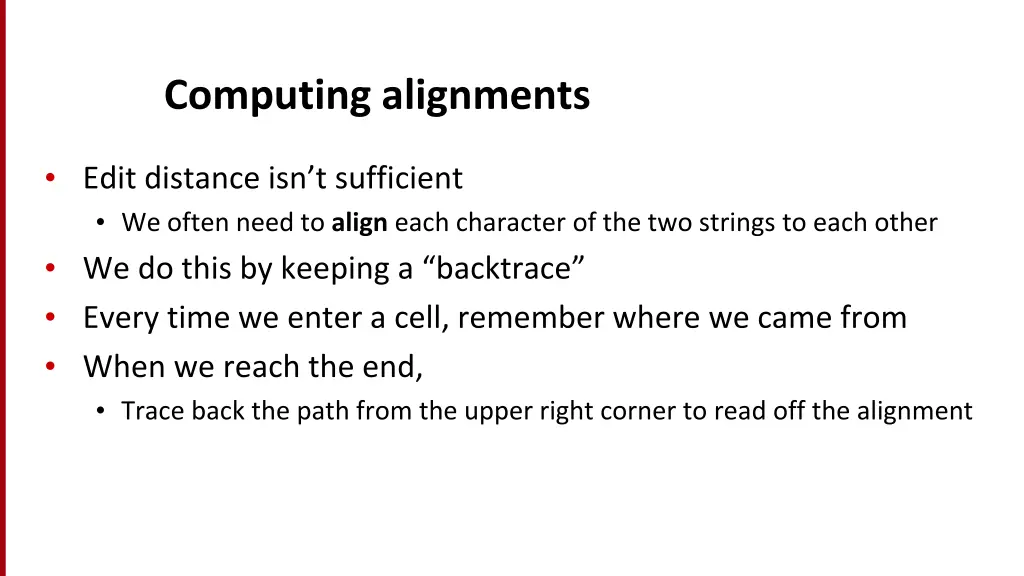 computing alignments