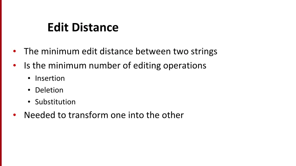 edit distance