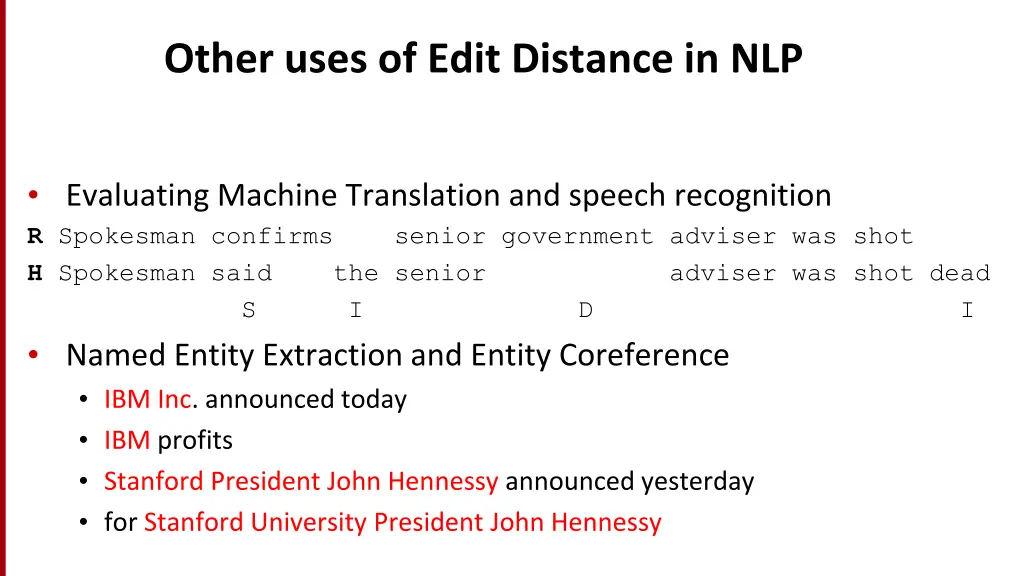 other uses of edit distance in nlp