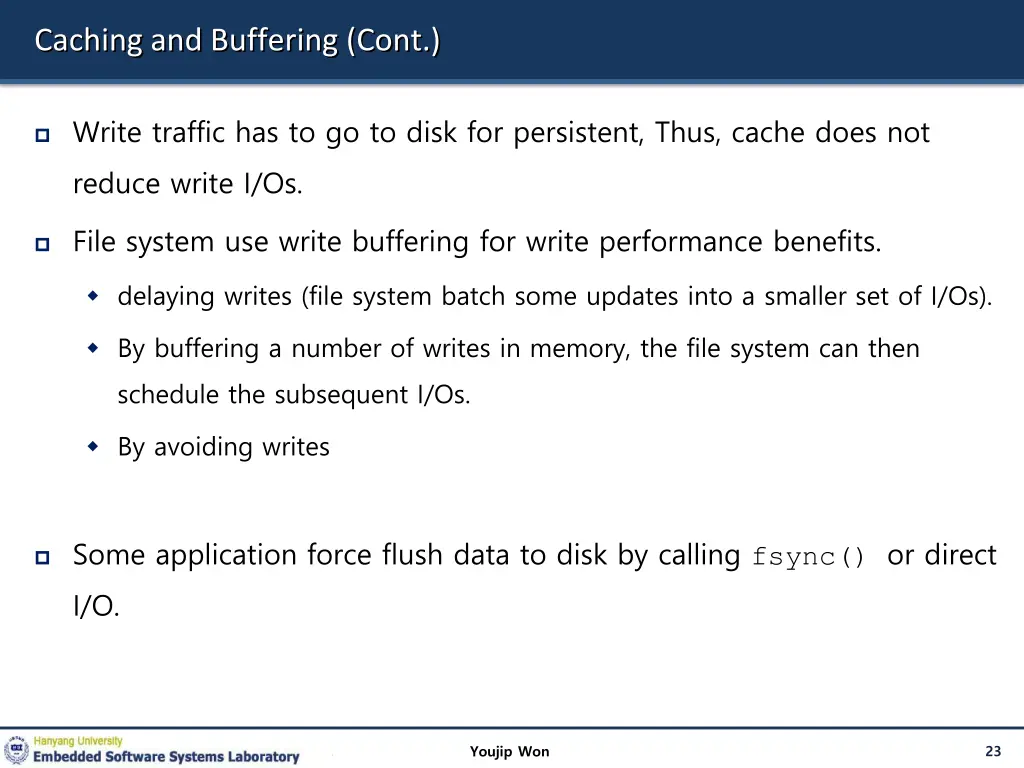 caching and buffering cont