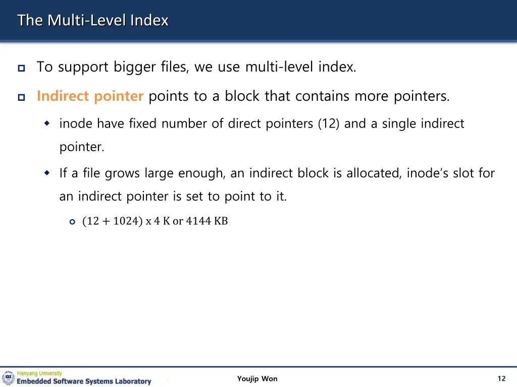 the multi level index