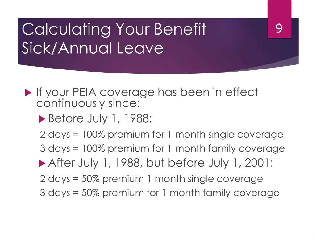 calculating your benefit sick annual leave
