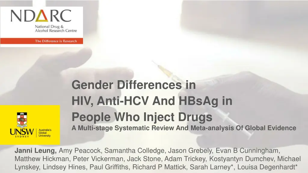 gender differences in hiv anti hcv and hbsag