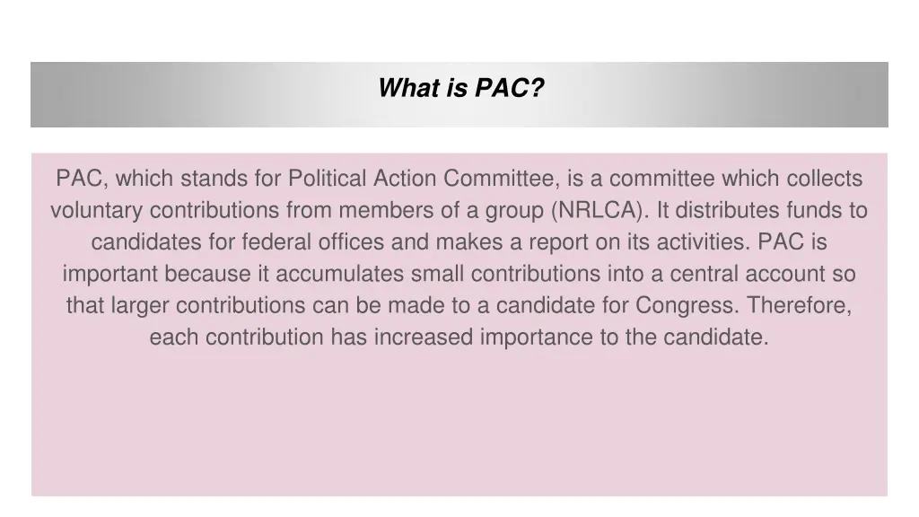what is pac