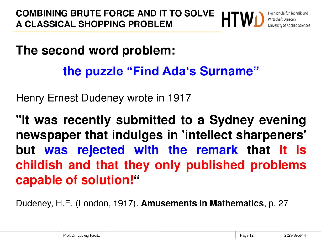 combining brute force and it to solve a classical 11