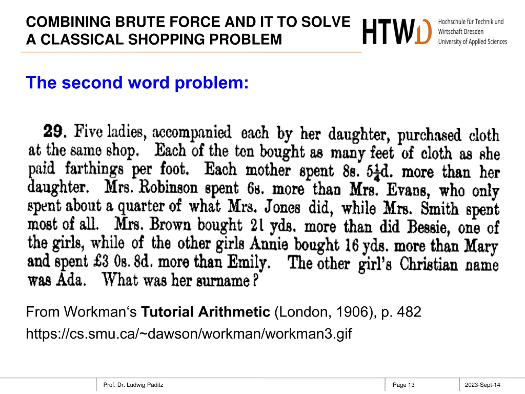 combining brute force and it to solve a classical 12