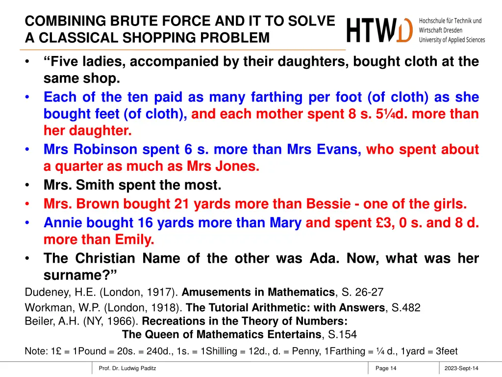 combining brute force and it to solve a classical 13