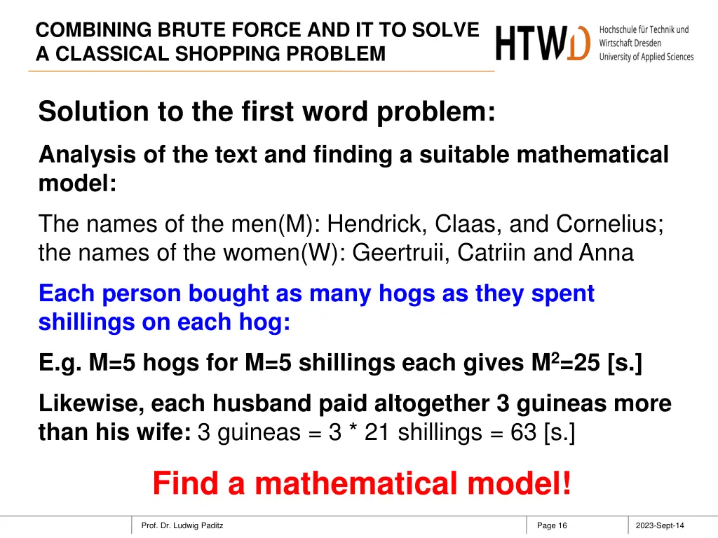 combining brute force and it to solve a classical 15