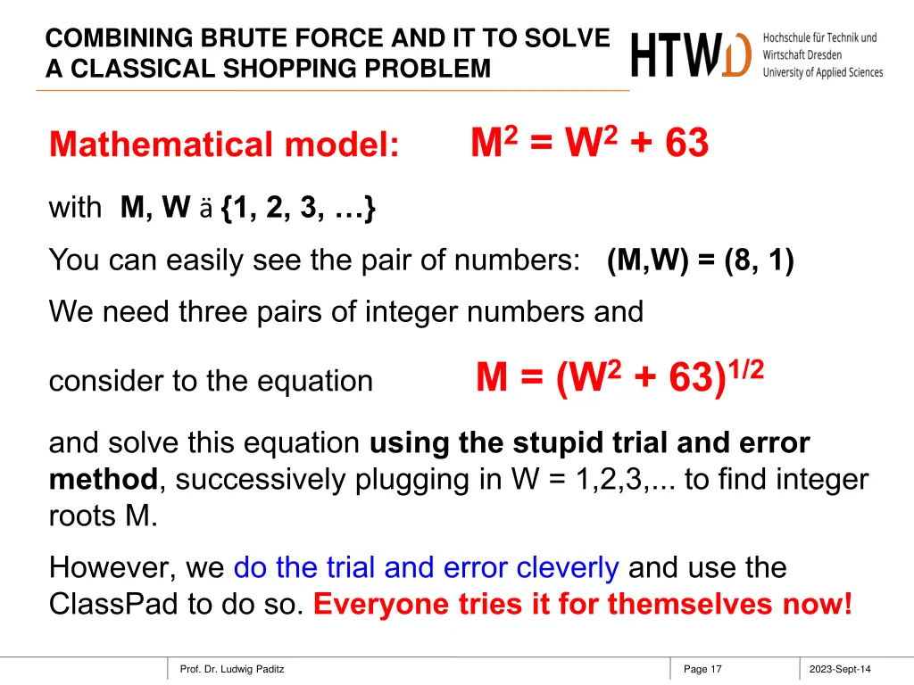 combining brute force and it to solve a classical 16