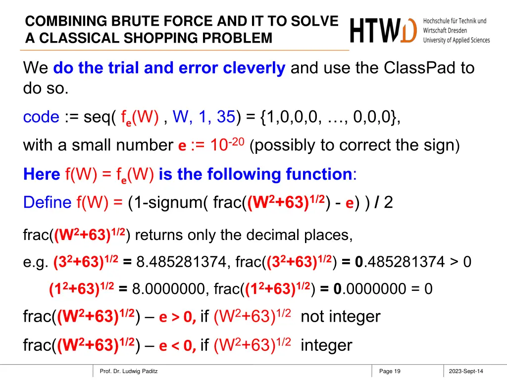 combining brute force and it to solve a classical 18