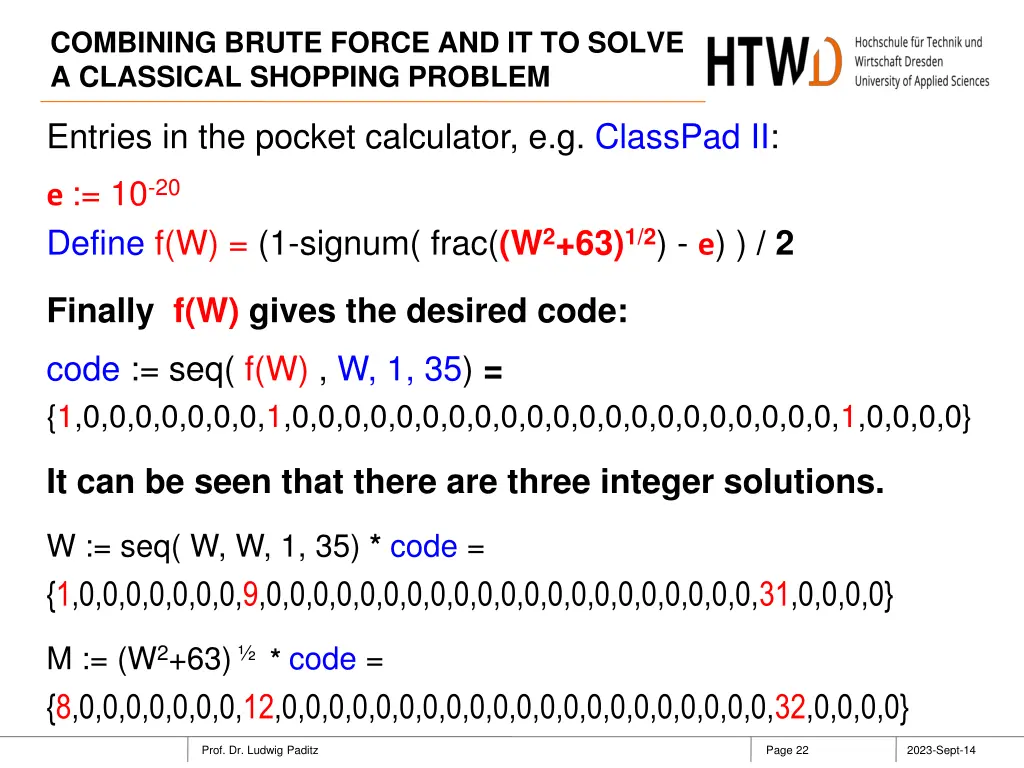 combining brute force and it to solve a classical 21