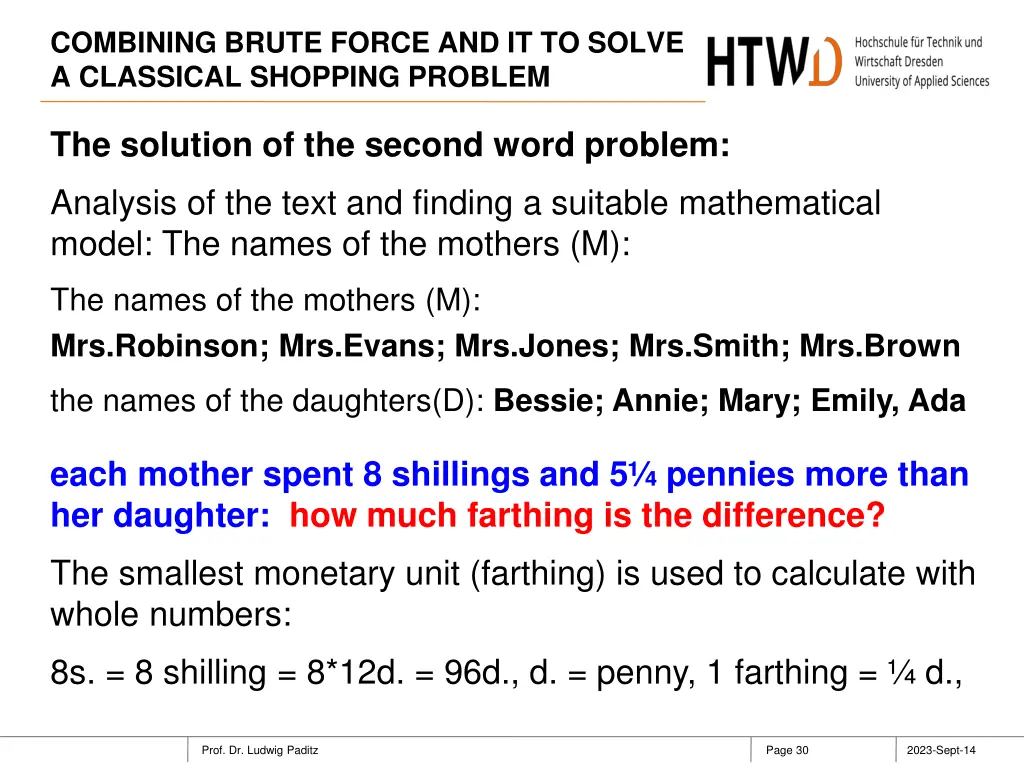 combining brute force and it to solve a classical 29
