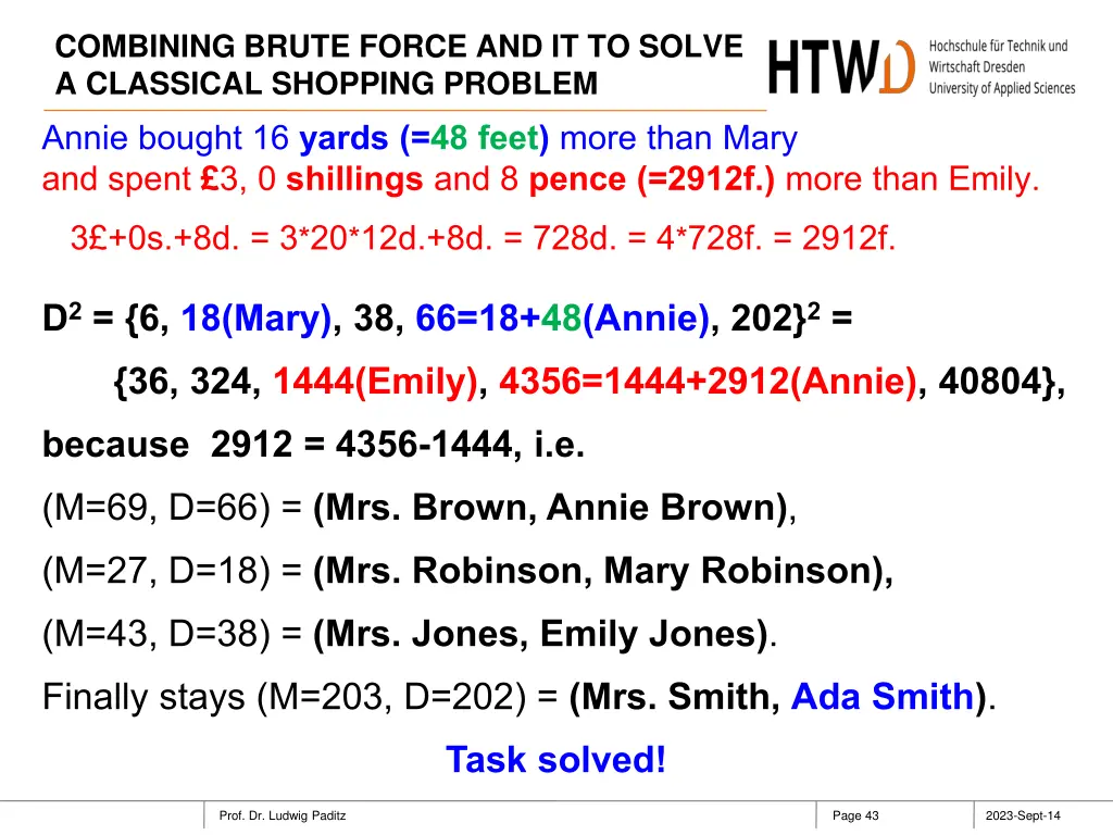 combining brute force and it to solve a classical 42