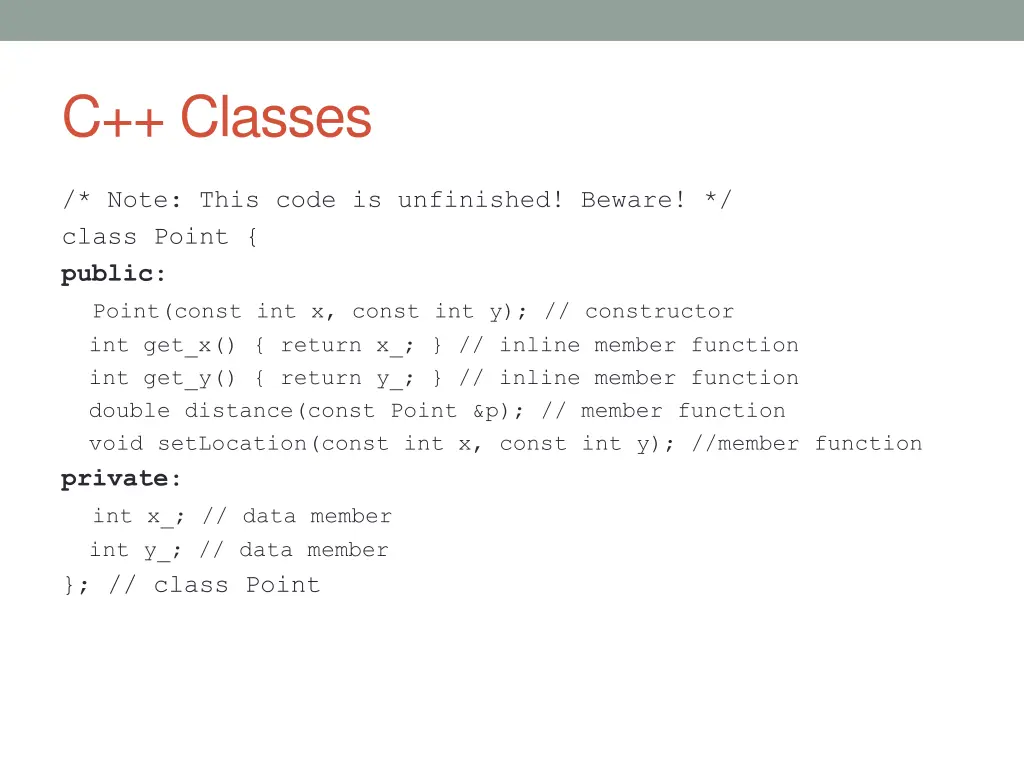 c classes
