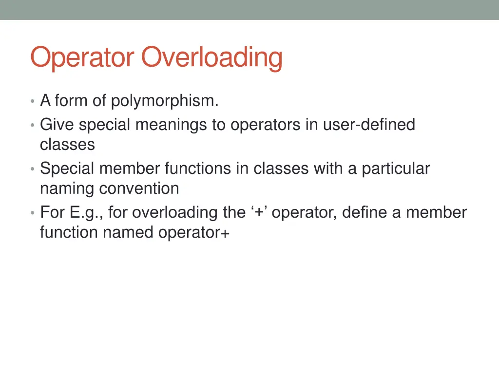 operator overloading