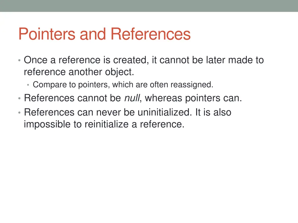 pointers and references
