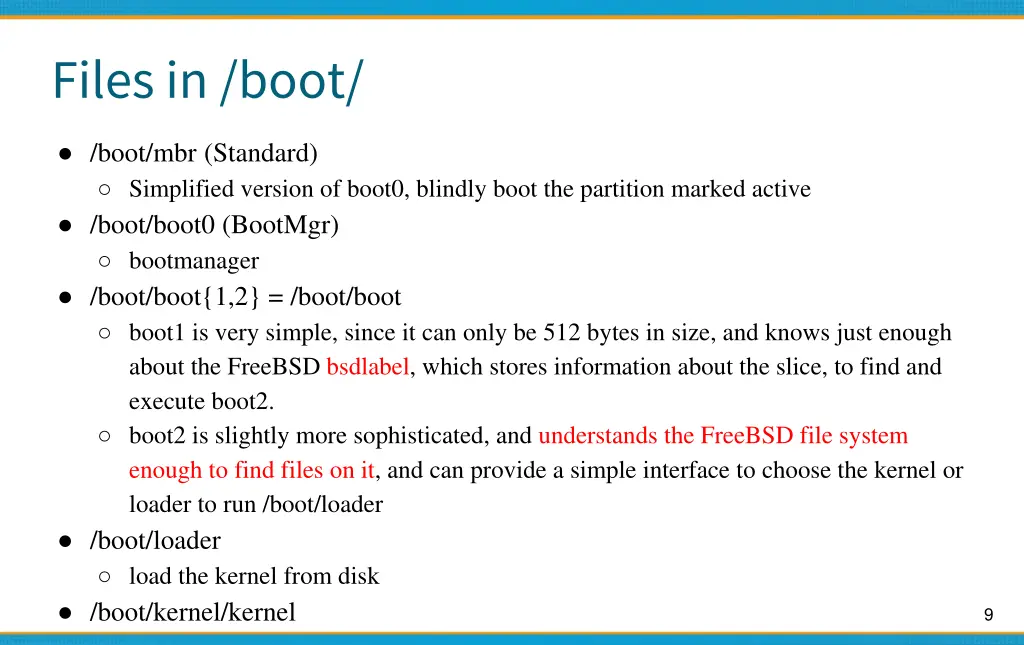 files in boot
