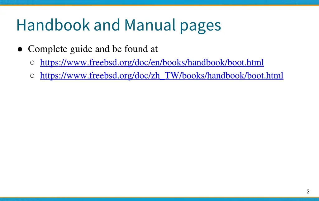 handbook and manual pages
