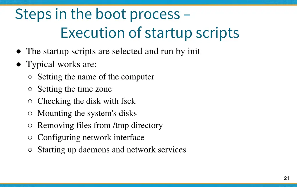 steps in the boot process execution of startup