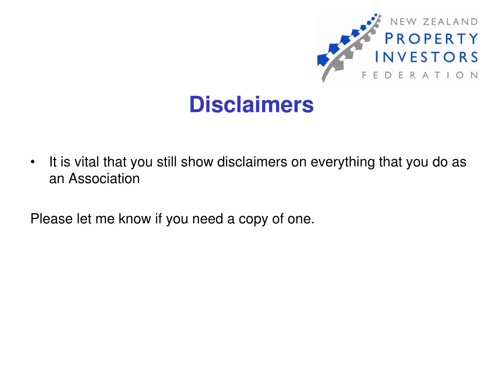 disclaimers