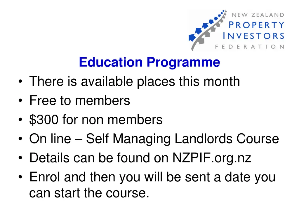 education programme there is available places